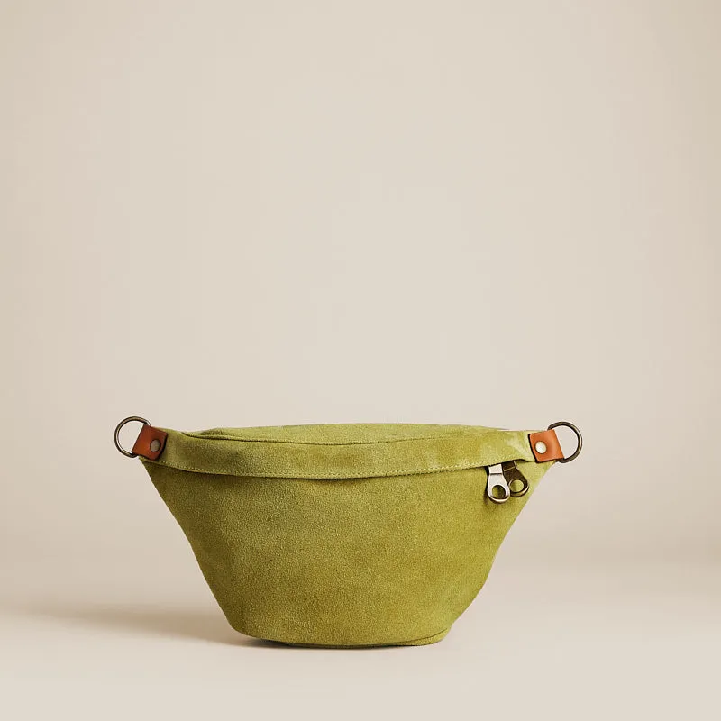 Small Cross Your Heart Sling - Suede Avocado