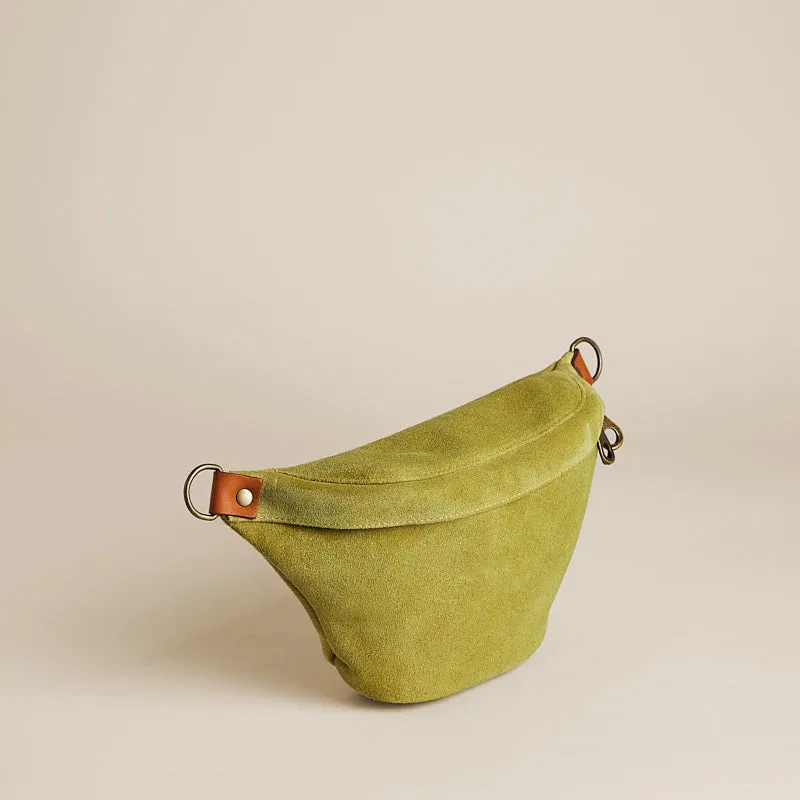 Small Cross Your Heart Sling - Suede Avocado