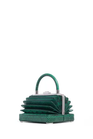 Small Diana Bag in Green Snakeskin