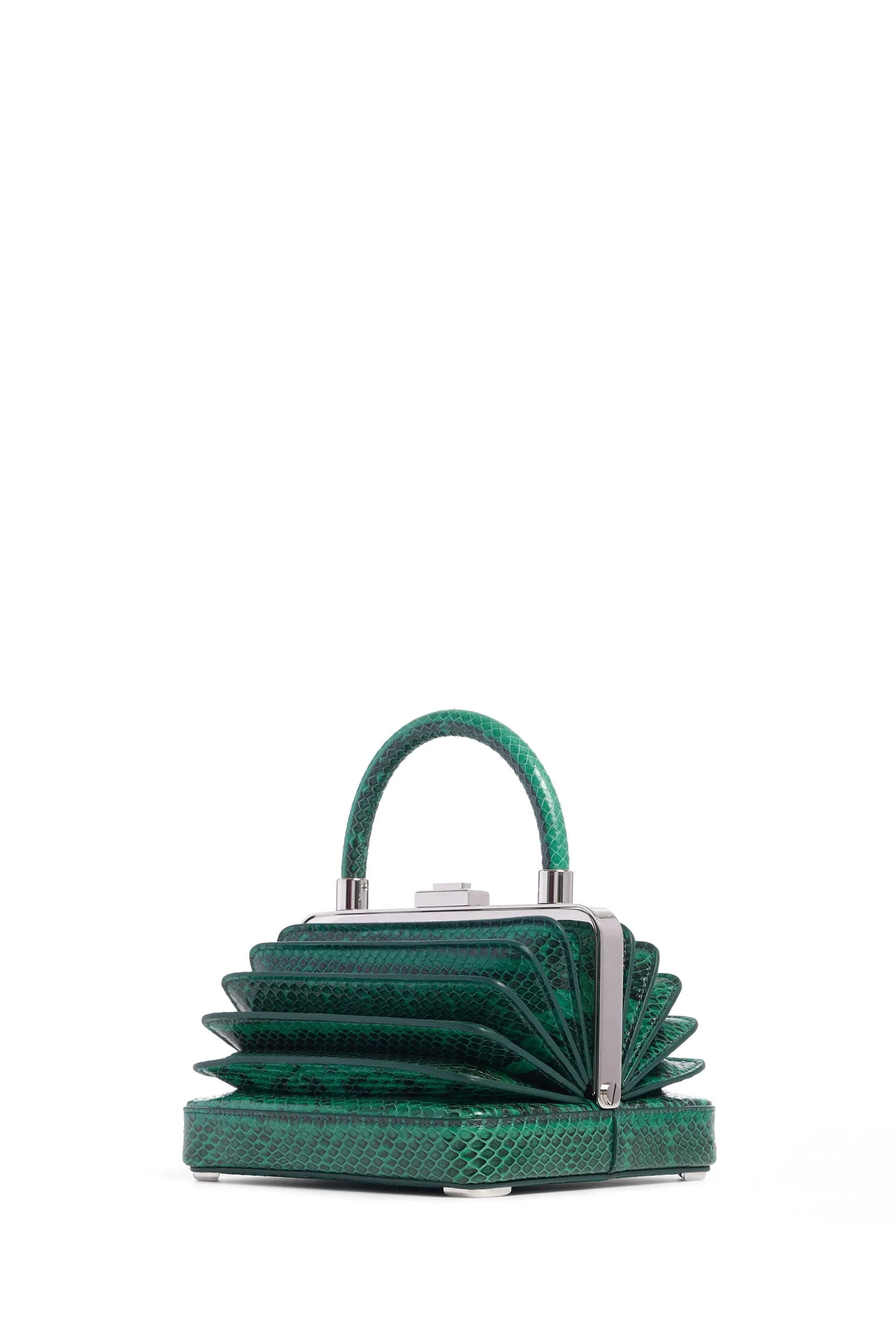Small Diana Bag in Green Snakeskin