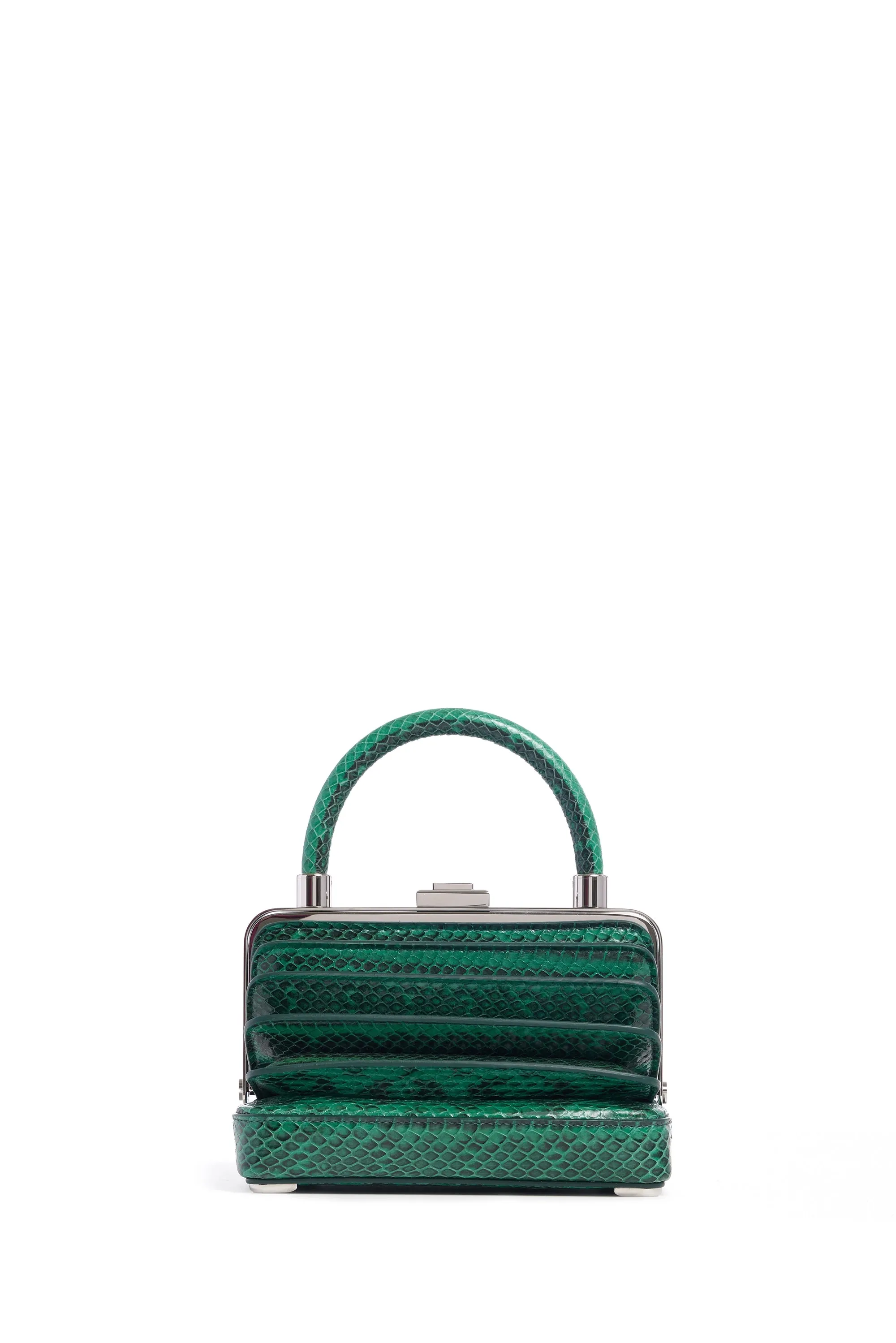 Small Diana Bag in Green Snakeskin