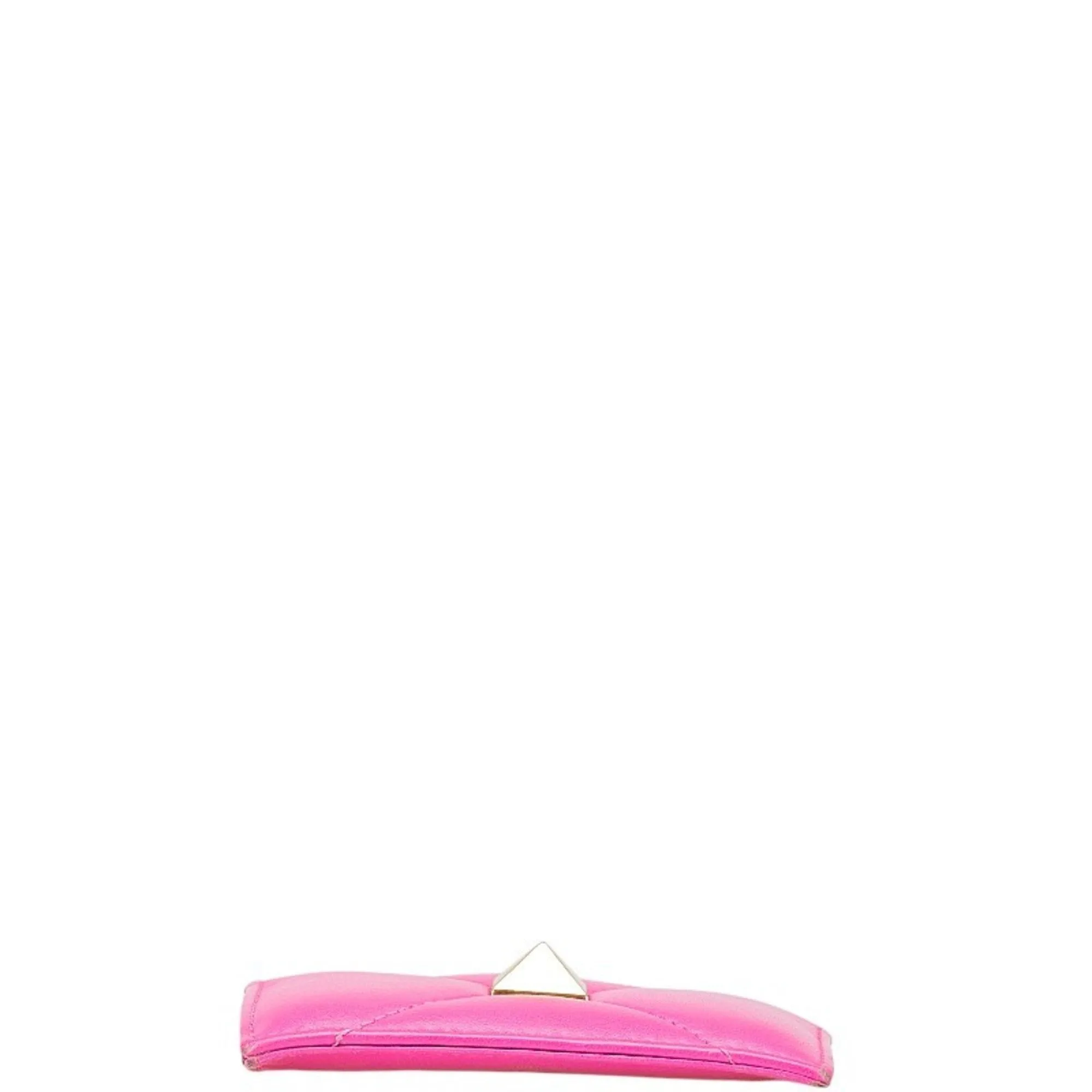 Valentino gold pink Leather Coin Purse/Coin Case (Pre-Owned)