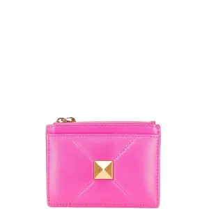 Valentino gold pink Leather Coin Purse/Coin Case (Pre-Owned)