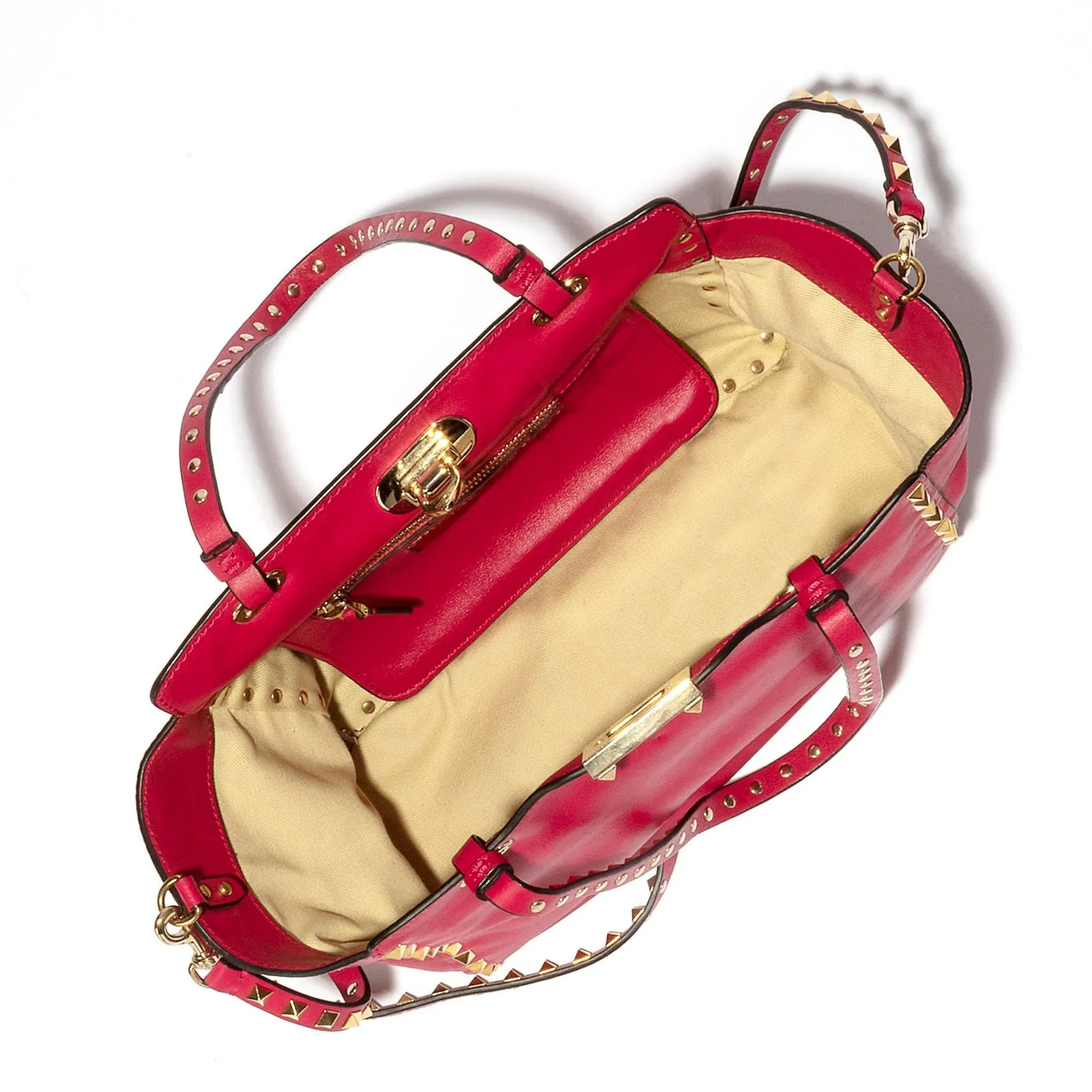 Valentino Hot Pink Rockstud Tote Bag