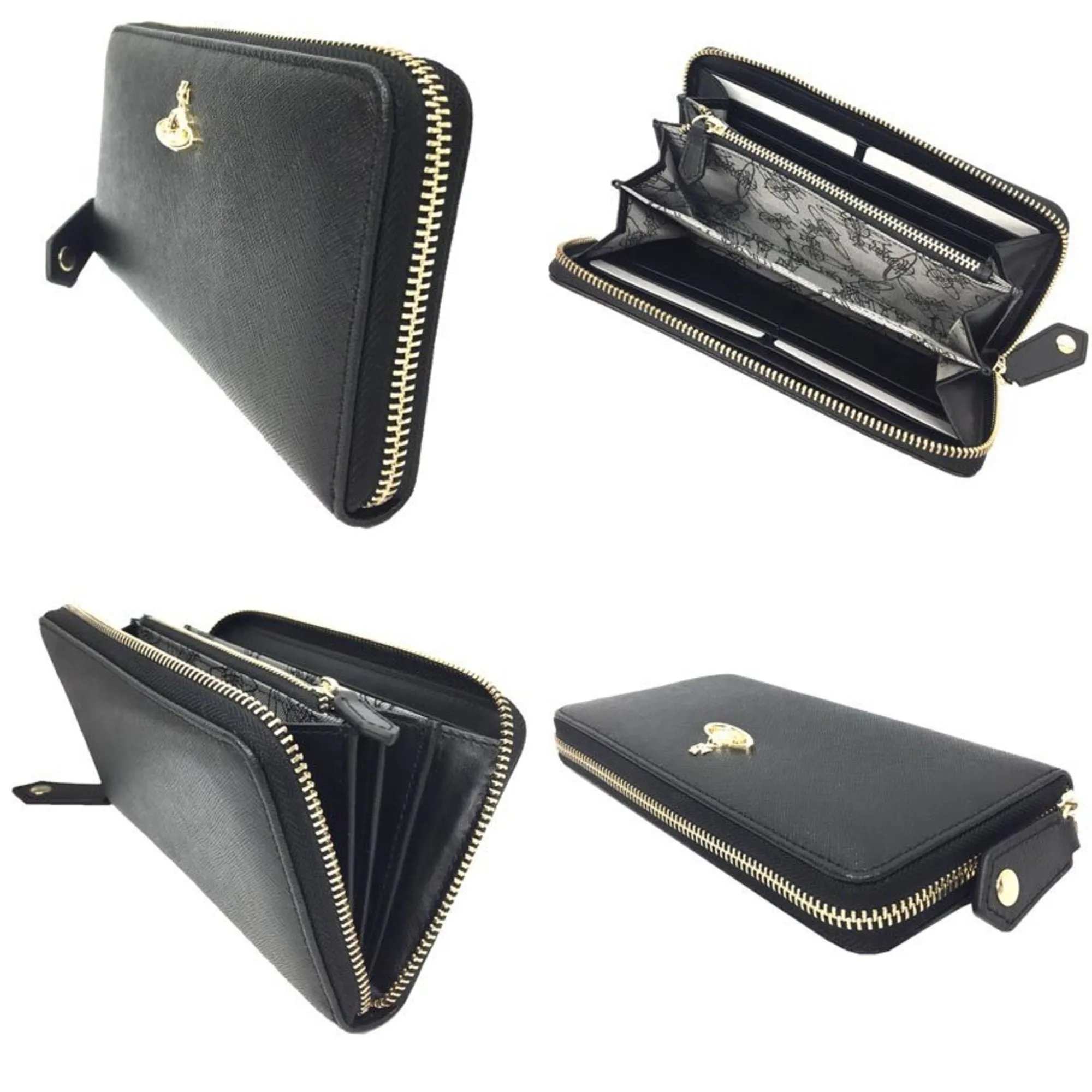 Vivienne Westwood Leather Long Wallet (Bi-Fold) (Pre-Owned)