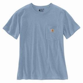 Women'S WK87 Workwear Pocket Short Sleeve T-Shirt - Alpine Blue Heather