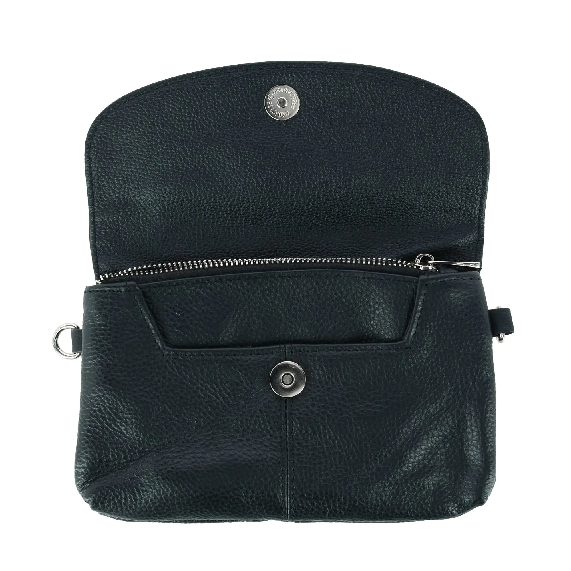 Women's Leather Wristlet Clutch with Removable Crossbody Strap
