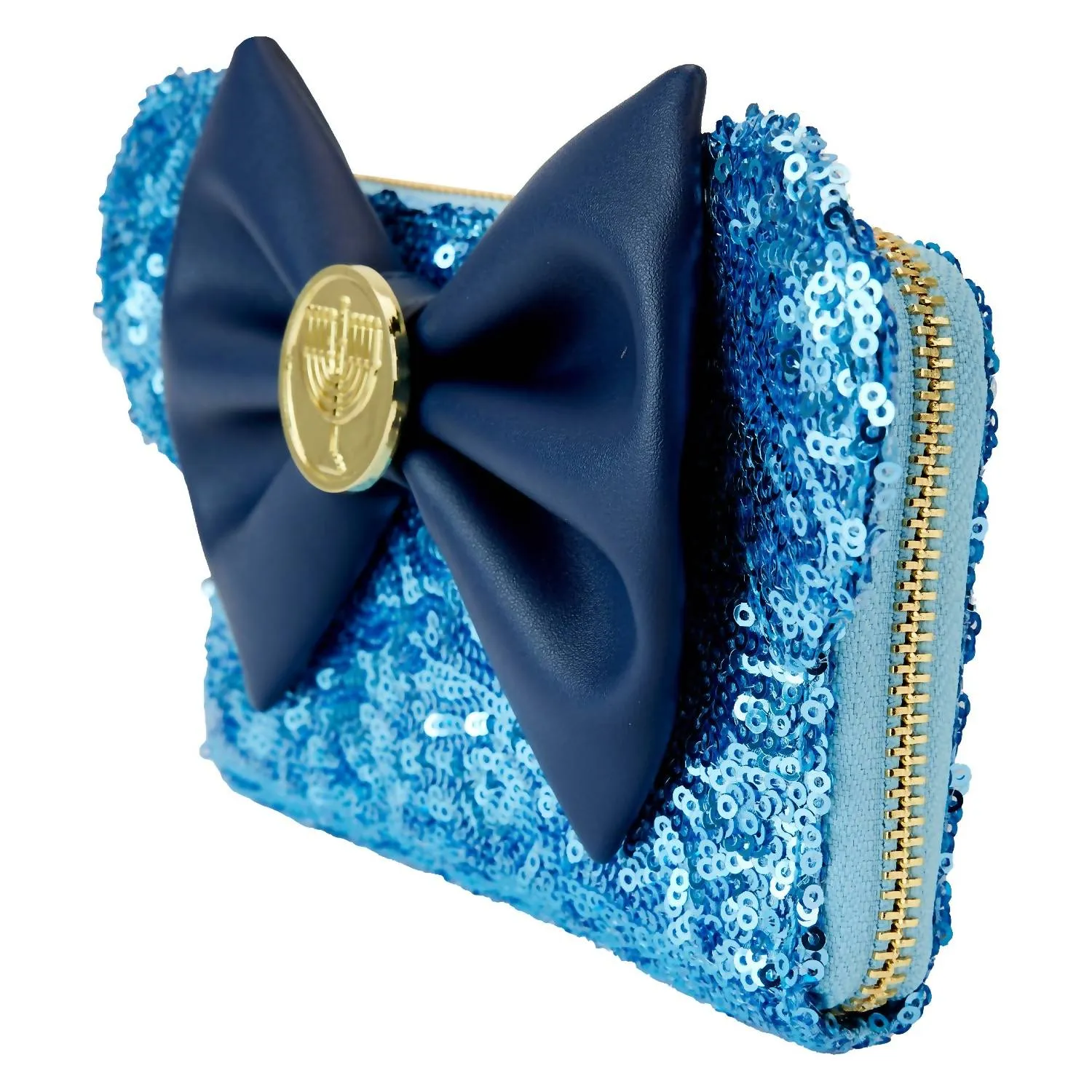 Women's Minnie Mouse Hanukkah Menorah Wallet In Blue
