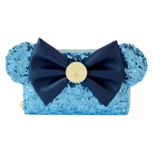 Women's Minnie Mouse Hanukkah Menorah Wallet In Blue