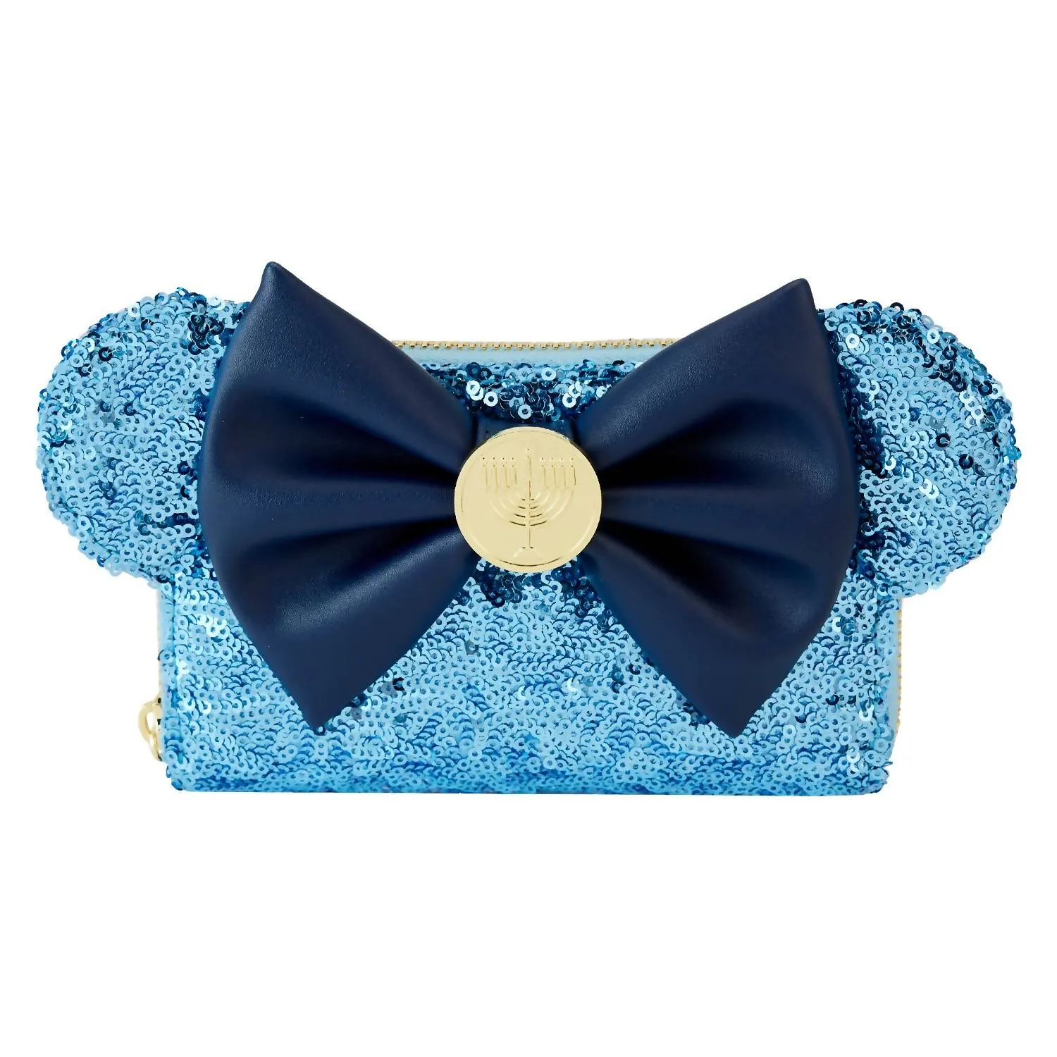 Women's Minnie Mouse Hanukkah Menorah Wallet In Blue