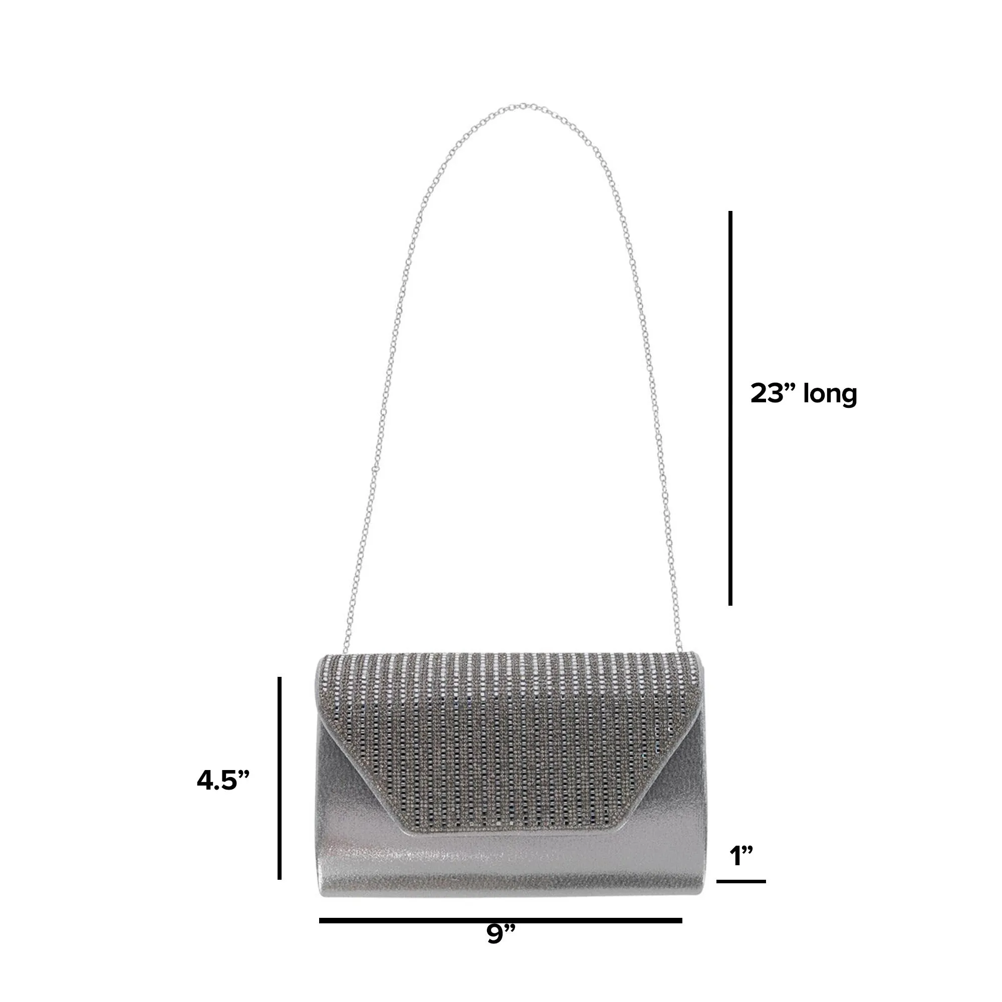 Women's Rhinestone Studded Clutch Handbag