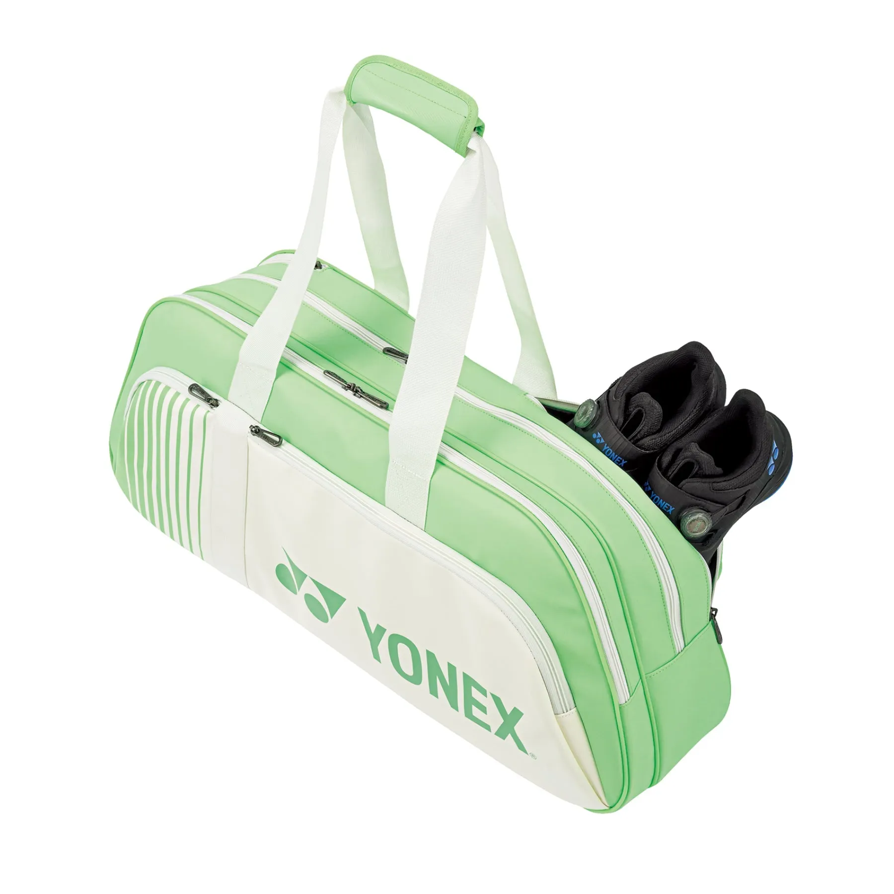 YONEX Active Badminton/Tennis Tournament Bag (6pcs) White/Green BA82431WEX