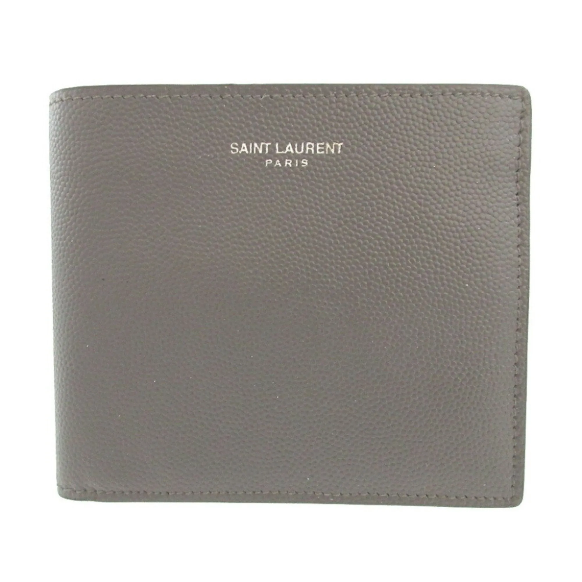 Yves Saint Laurent Leather Long Wallet (Bi-Fold) (Pre-Owned)