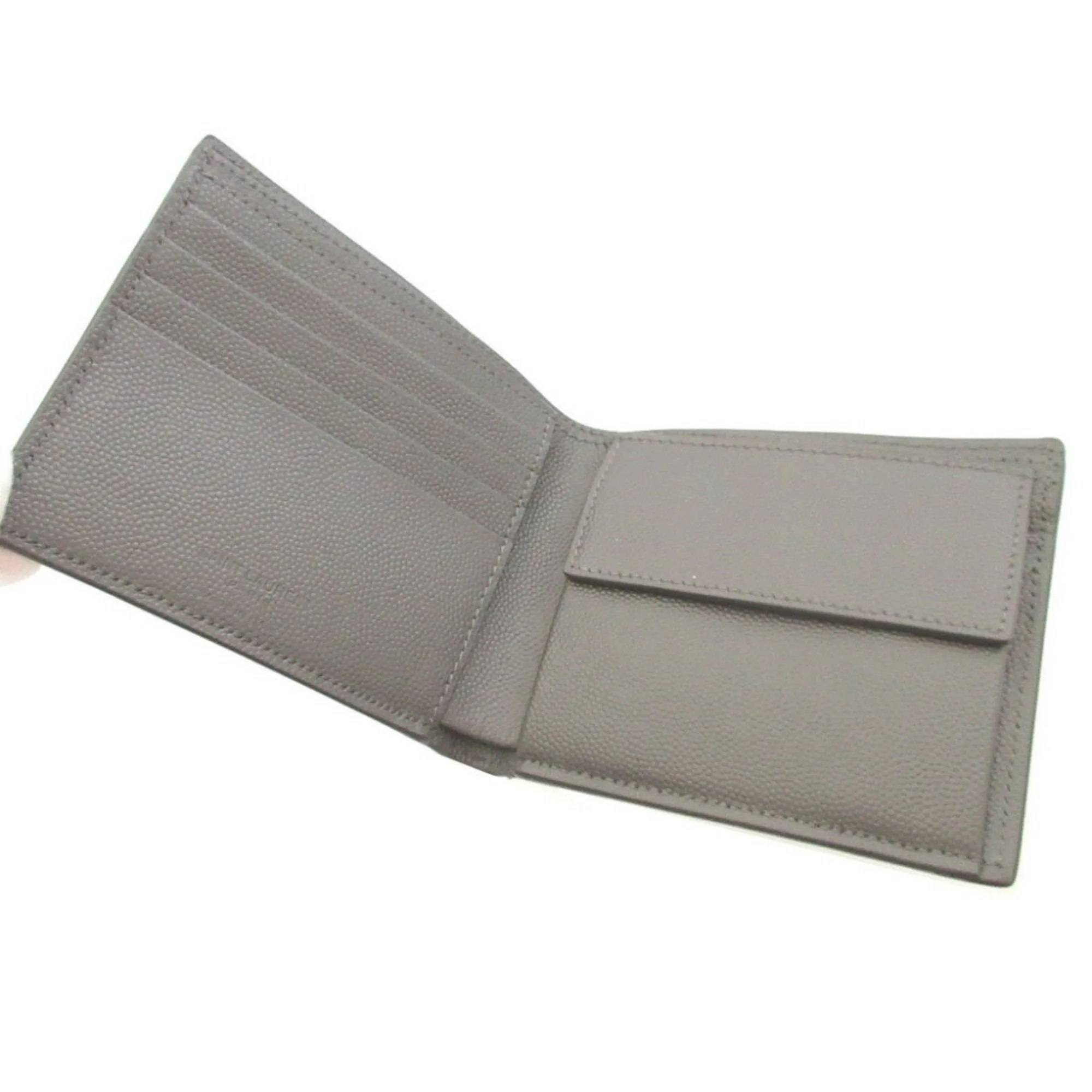 Yves Saint Laurent Leather Long Wallet (Bi-Fold) (Pre-Owned)