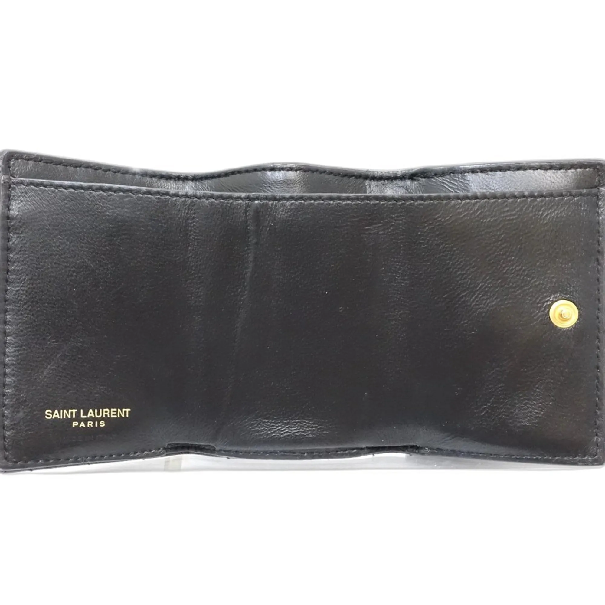 Yves Saint Laurent Leather Wallet (Tri-Fold) (Pre-Owned)