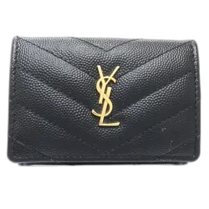 Yves Saint Laurent Leather Wallet (Tri-Fold) (Pre-Owned)